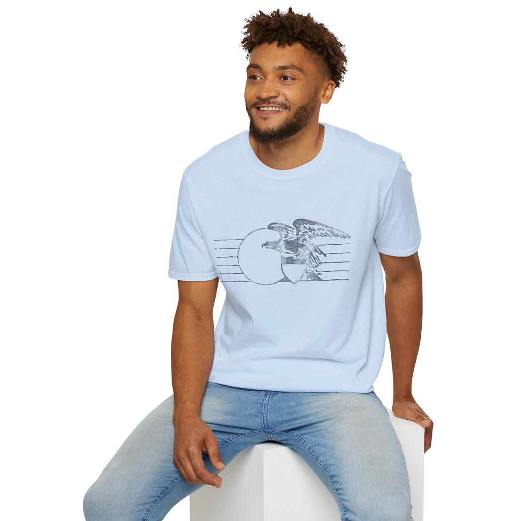 Vintage Eagle Graphic Unisex Softstyle T-Shirt, Casual Tee