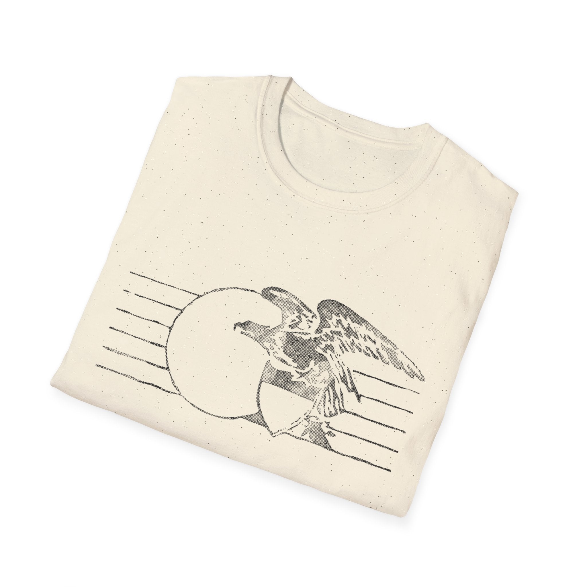 Vintage Eagle Graphic Unisex Softstyle T-Shirt, Casual Tee