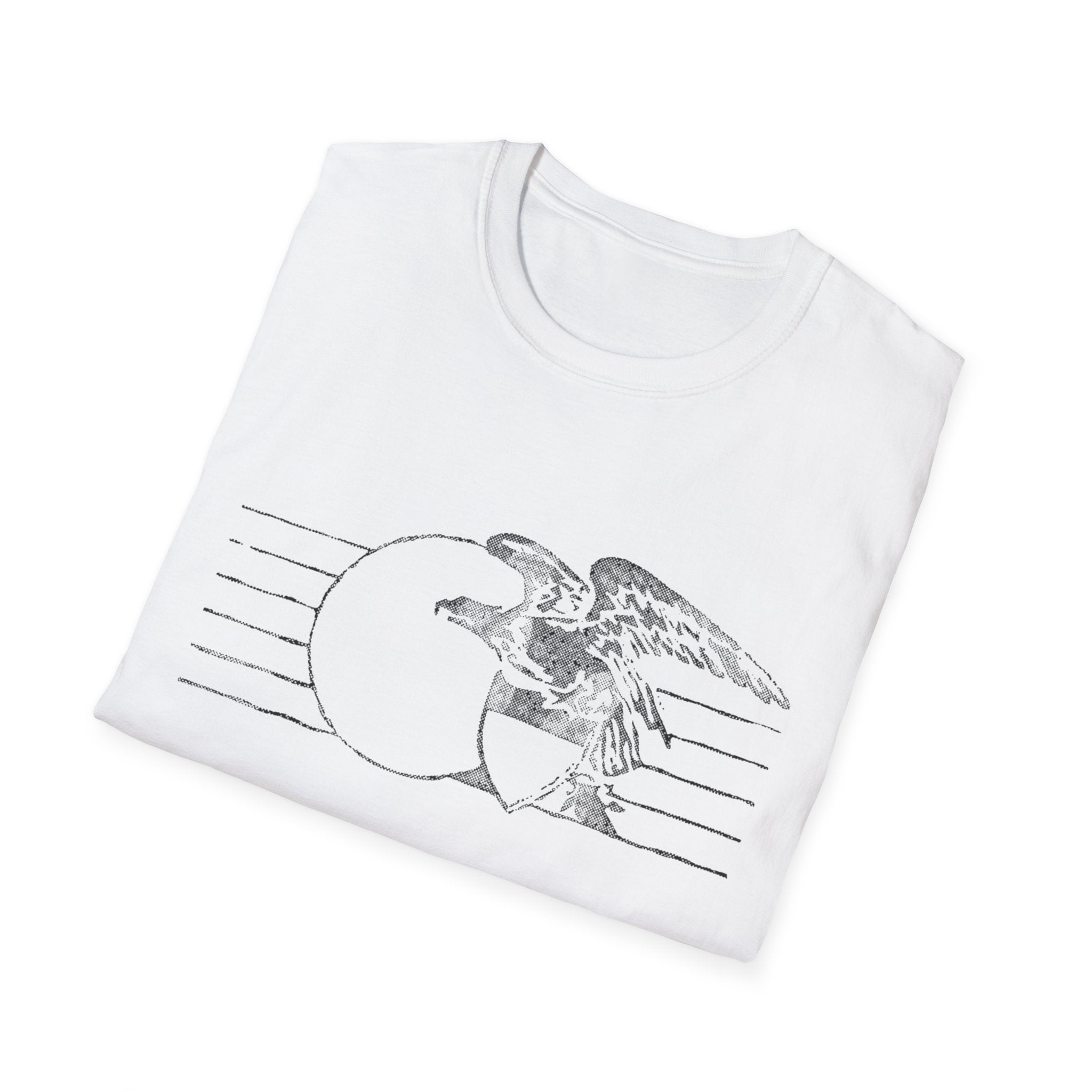 Vintage Eagle Graphic Unisex Softstyle T-Shirt, Casual Tee